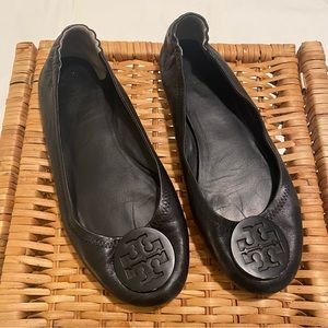 Tory Burch Black Minnie Travel Ballet Flat